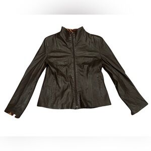 Lorenz Leather Firenze Vera Pelle Women’s Brown Leather Jacket | Size 44 (S est)